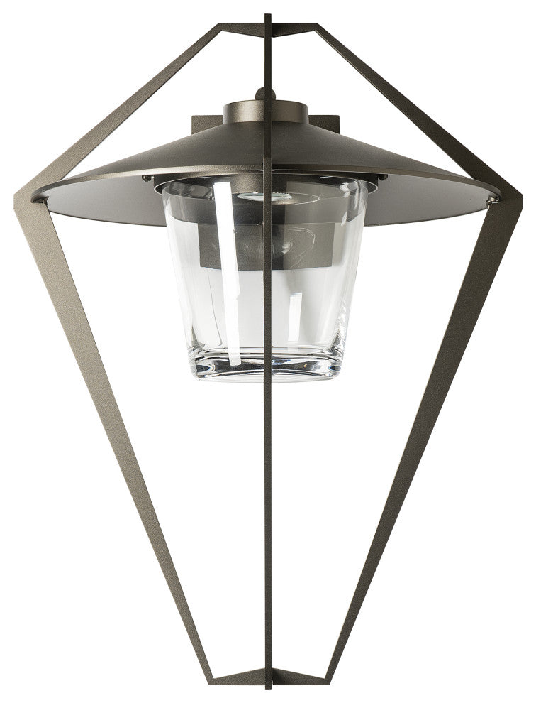Stellar Large Outdoor Sconce, Coastal Oil Rubbed Bronze Finish, Clear Glass