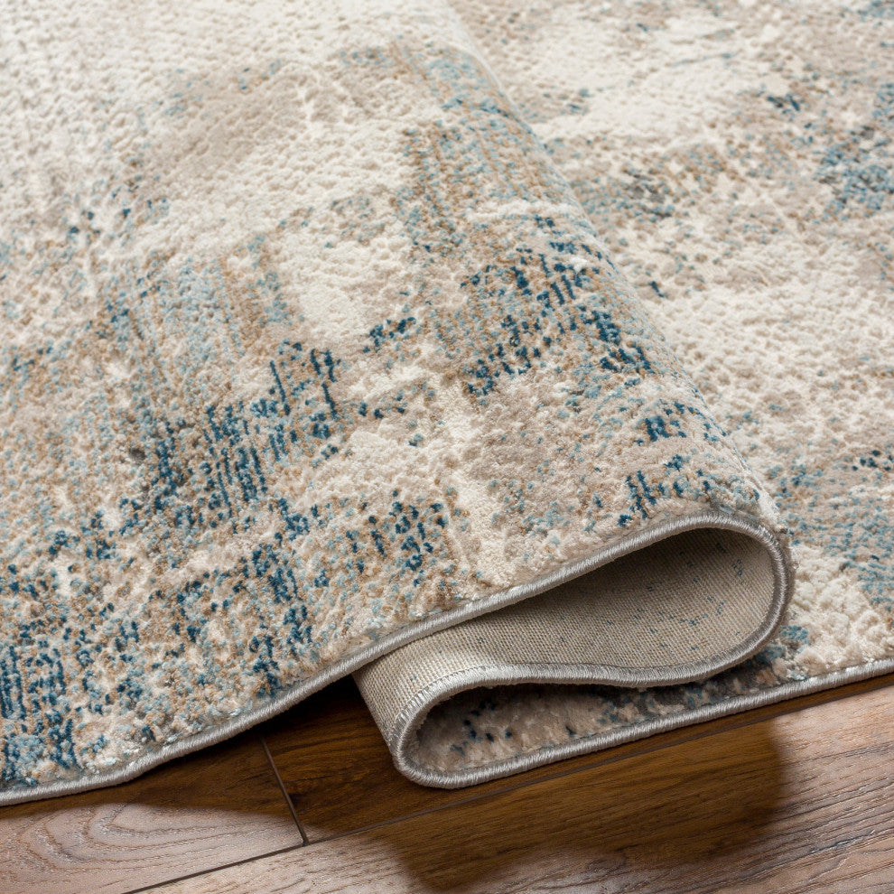 Surya Perugia PRG-2307 Machine Woven Area Rug, Medium Gray, 9'2" x 12'