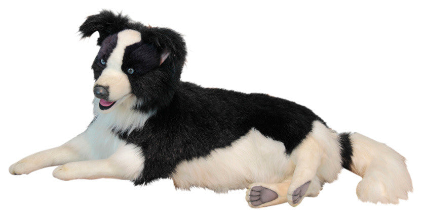 Border Collie Laying Stuffed Animal