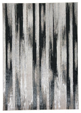 Orin R3338 Modern/Industrial Rug, Black/Silver, 13'x20'