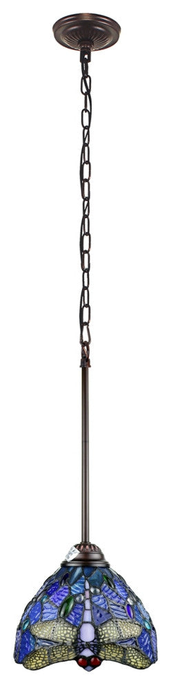 CHLOE Lighting CH3T524BD08-DP1 SUNNIVA Dragonfly 1 Light Mini-Pendant 8`` Wide