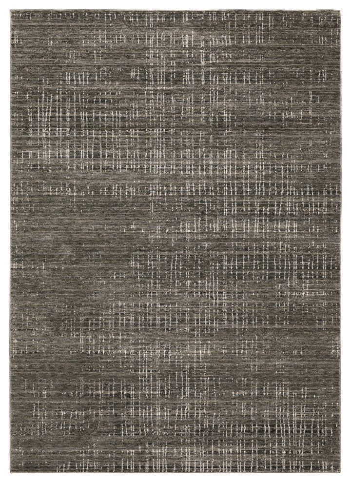 Noble Geometric Charcoal/ Grey Indoor Area Rug, Charcoal, 7'10"x10'10"