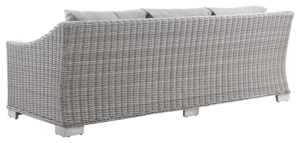 Lounge Sectional Sofa Chair Set, Rattan, Wicker, Gray, Modern, Outdoor