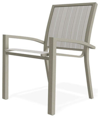 Kendall Sling Stackable Outdoor Dining Chair, Harbor/Storm