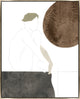 30x38 Sepia Mood V, Framed Artwork, Silver
