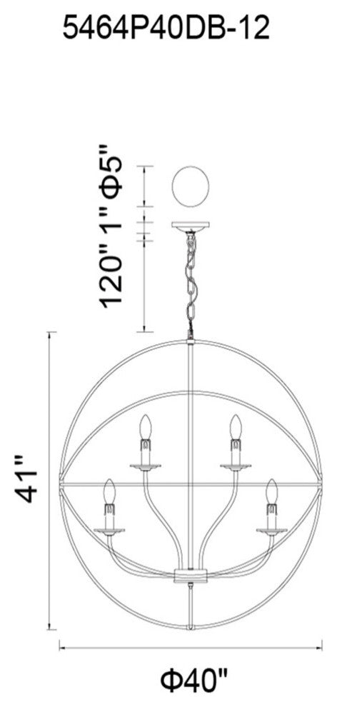 Arza 12 Light Up Chandelier With Brown Finish