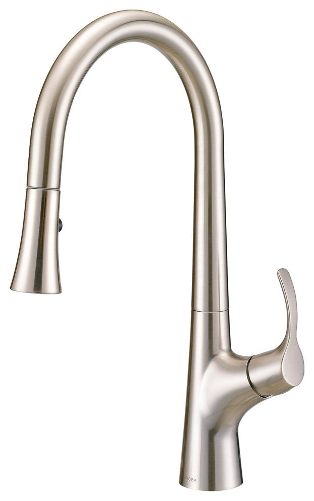 Antioch Single Handle Pull-Down Kitchen Faucet w/ Snapback, Stainless Steel