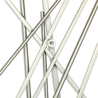 Abstract Silver Bar and Panel Wall Decor Piece