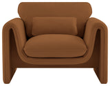 Sloan Saddle Velvet Fabric Chair