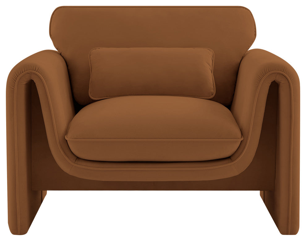 Sloan Saddle Velvet Fabric Chair