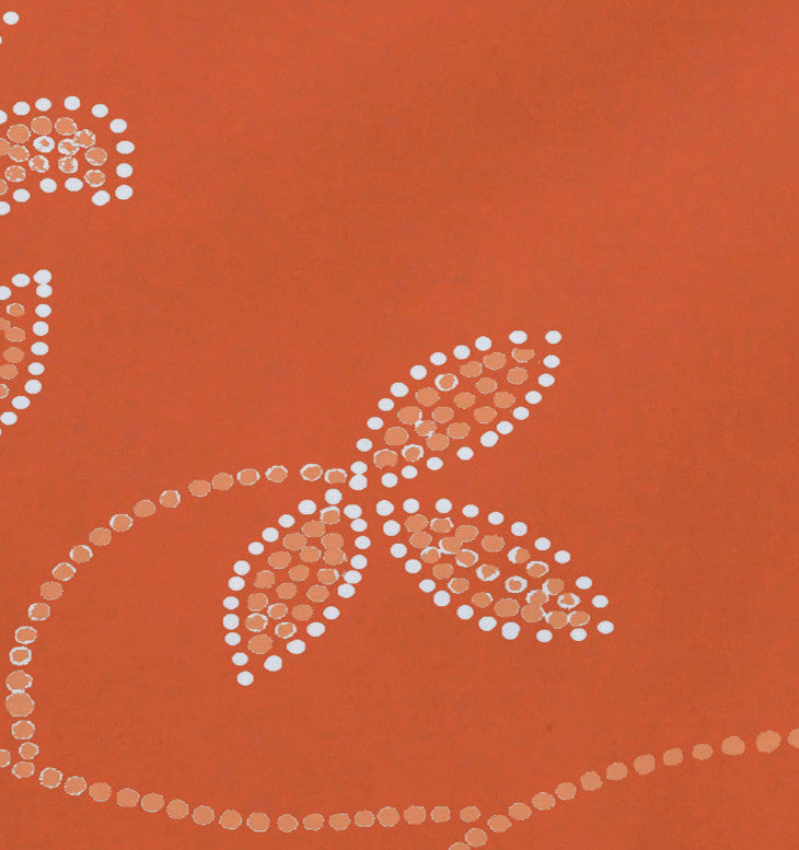 18"x14" Traditional Flower-Single Bloom, Floral Print Placemat, Coral, Set of 4