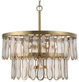 Uttermost 21586 Aurelie 9 Light 28"W Pendant - Antique Brass