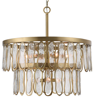 Uttermost 21586 Aurelie 9 Light 28"W Pendant - Antique Brass
