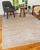 Manning Hand-Loomed Viscose Contemporary Area Rug Carpet, Light Grey, 9' X 12'