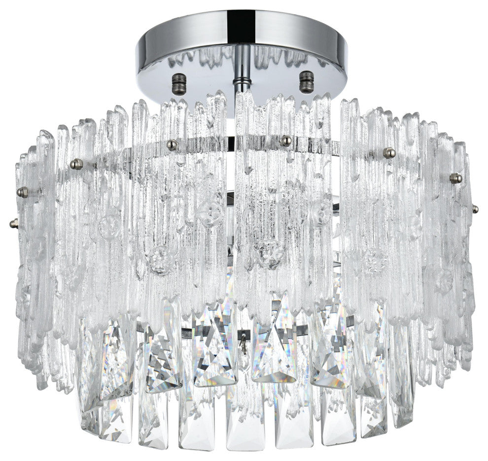 Home Living 12" Flush Mount, Chrome