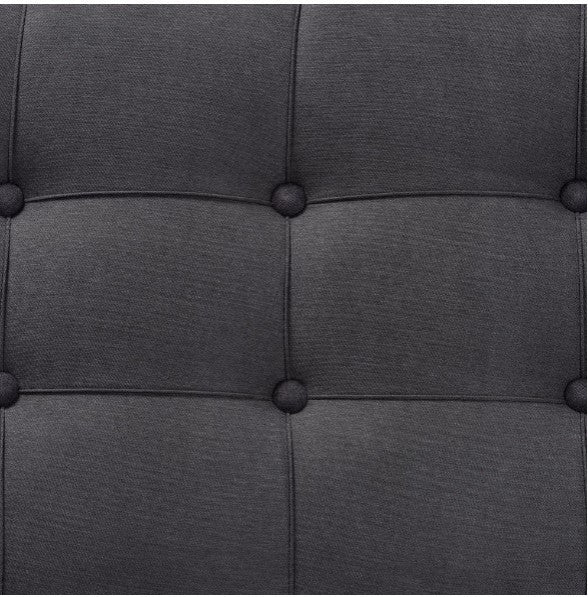 Contemporary Glam and Luxe Gray Fabric Upholestred Silver Finished Accent Bench