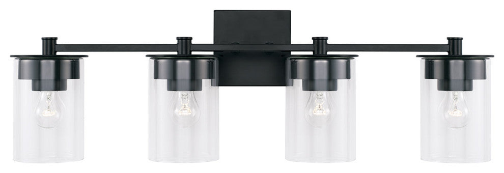 Capital Lighting 146841-532 Mason 4 Light 30"W Bathroom Vanity - Matte Black