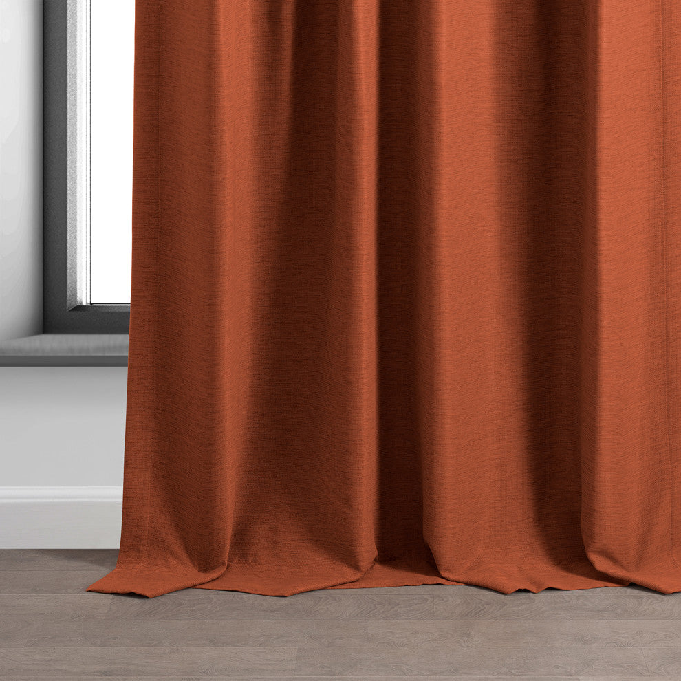 Persimmon Bellino Blackout Room Darkening Curtain Single Panel, 50"x120"
