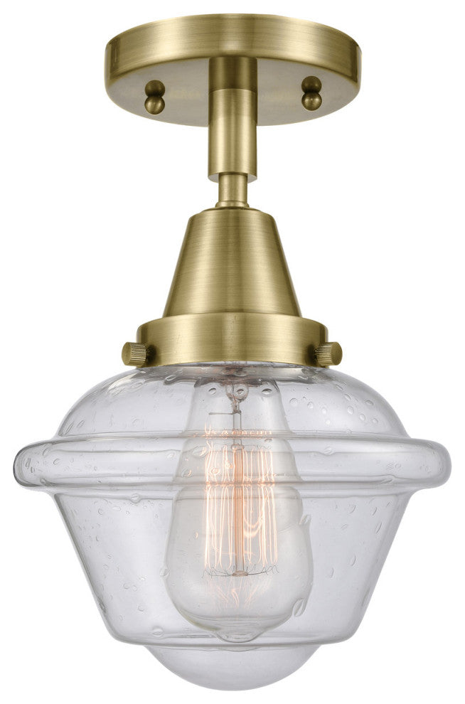 Innovations Lighting 447-1C-AB-G534 Small Oxford 1 Light 7.5" Flush Mount