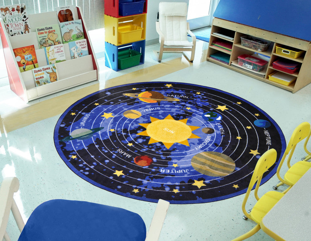 Kid Essentials Rug, Cosmic Wonders, 7'7" Round