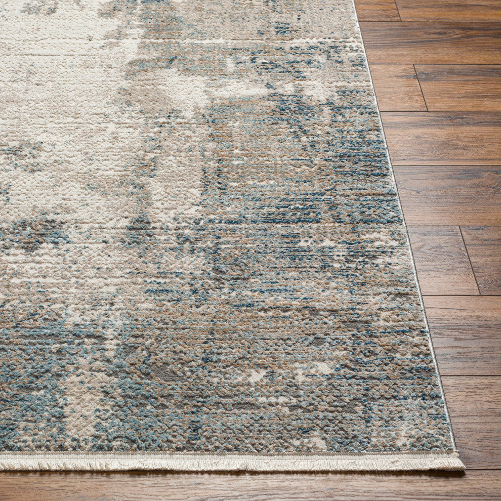 Surya Perugia PRG-2307 Machine Woven Area Rug, Medium Gray, 9'2" x 12'