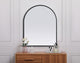 Metal Frame Arch Mirror 24X30 Inch, Black