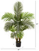 54" Areca Palm Artificial Tree