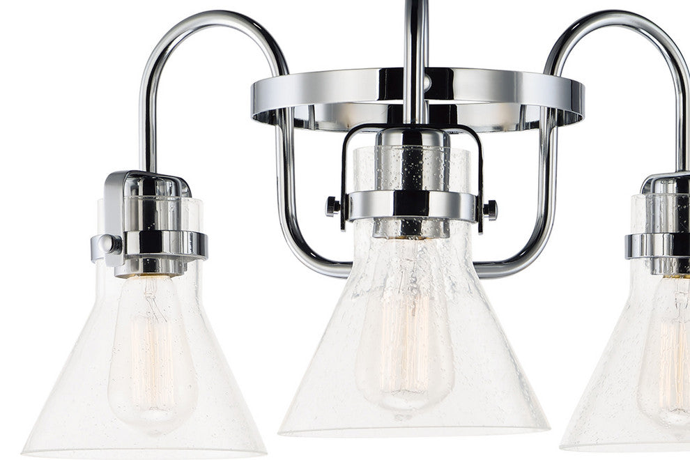 Maxim 26116 Seafarer 3 Light 22" Seedy Glass Chandelier - Oil Rubbed Bronze