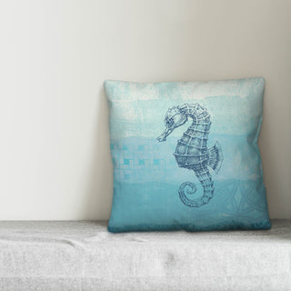 Abstract Seahorse 16x16 Throw Pillow