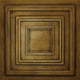 19.6"x19.6" Styrofoam Glue Up Ceiling Tiles R33, Antique Gold