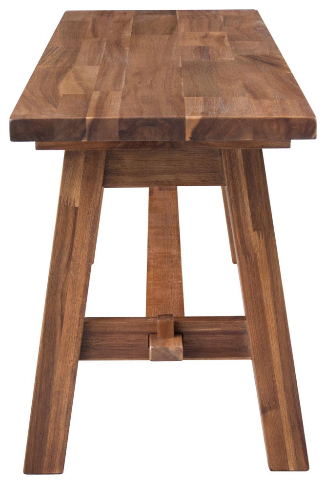 Bedford 59" Bench "A" Base, Brushed Brown