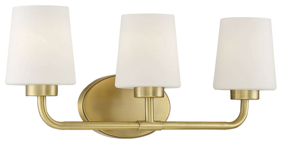 Capra, Warm Brass, 3-Light Bath