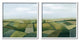 Rolling Hill Farm Crop Landscape Patchwork Grass Fields,17 x 17