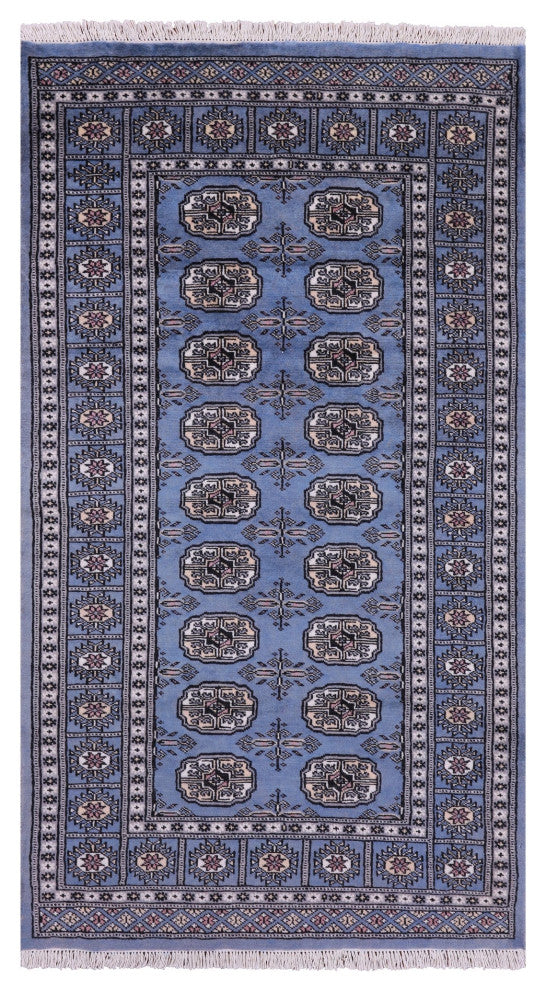 3' 1" X 5' 6" Silky Bokhara Hand-Knotted Wool Rug - Q13808