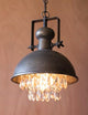 Metal Pendant Lamp with Hanging Gems