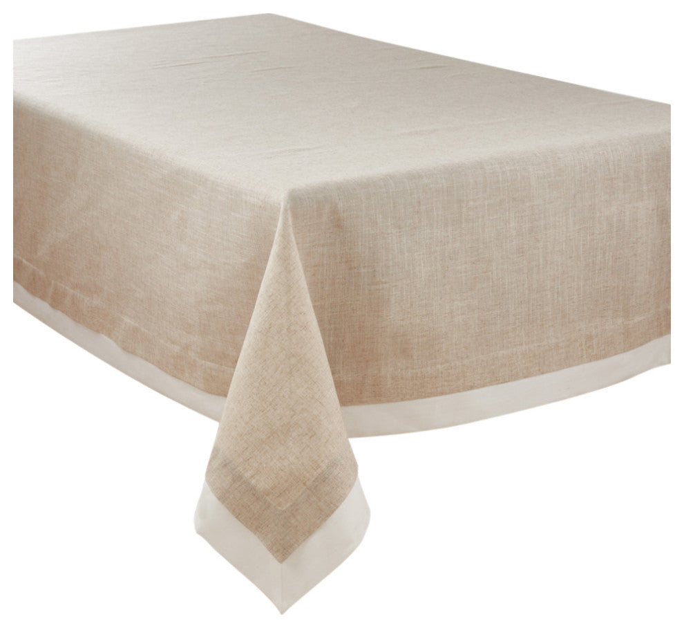 Double Layer Design Tablecloth, Natural, 67"x120"