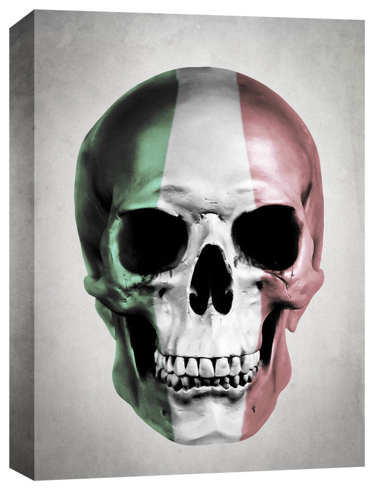 Cortesi Home "Italian Skull Gray" by Nicklas Gustafsson, Giclee Canvas, 12"x16"