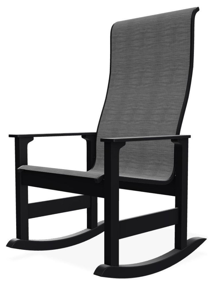 Leeward Sling Outdoor Supreme Rocker, Collect Charcoal/Black