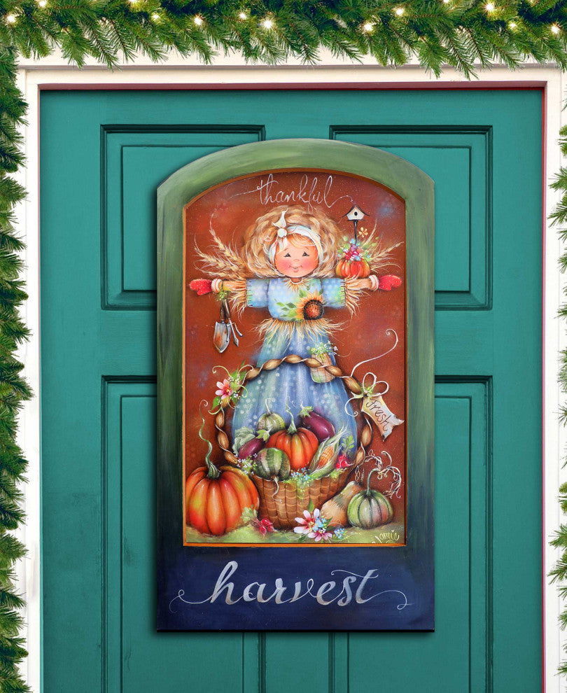 Thankful Harvest Holiday Door Decor Thanksgiving Decor