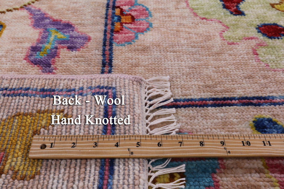 10' 1" X 13' 9" Hand Knotted Turkish Oushak Wool Rug - Q16112