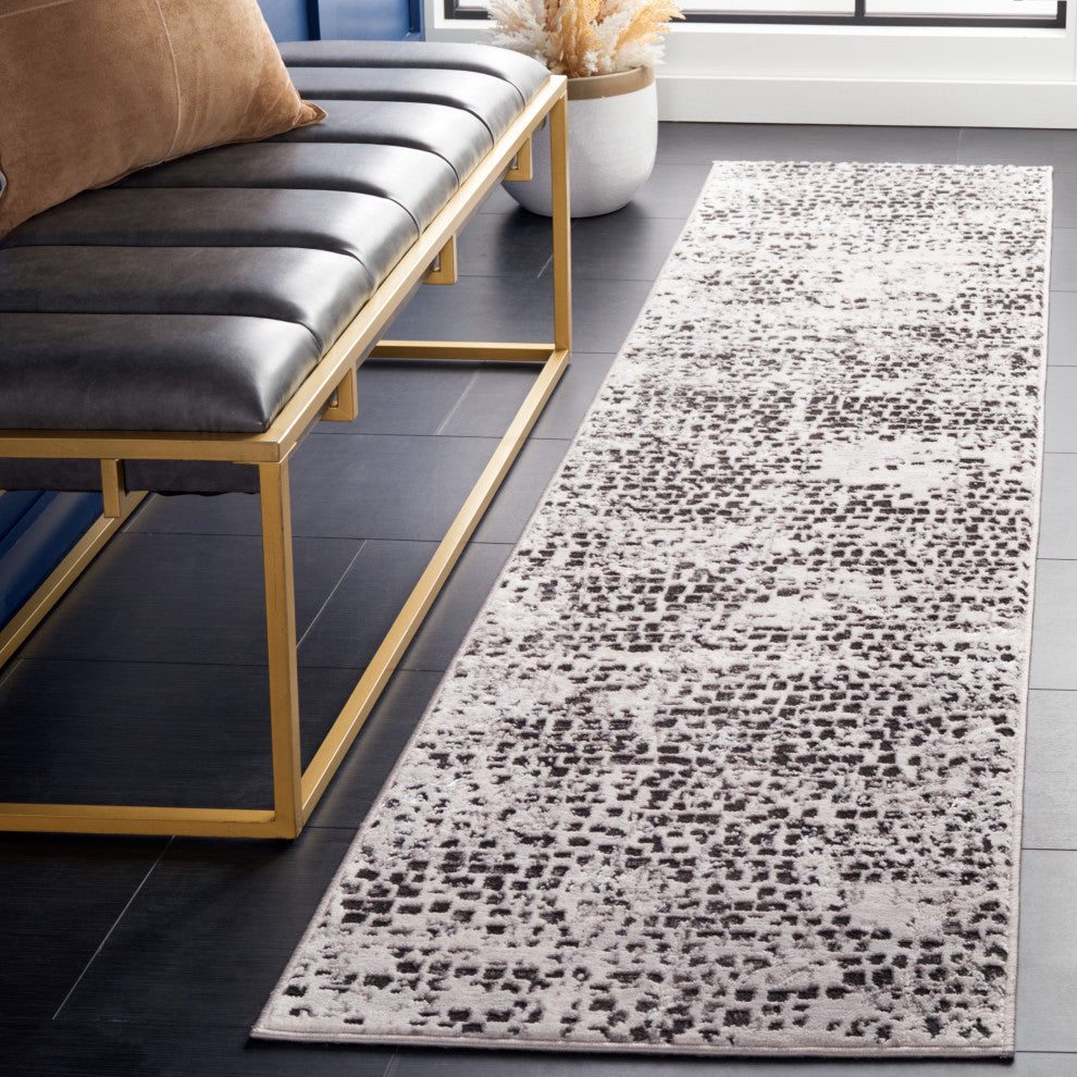 Safavieh Amelia Collection, ALA254 Rug, Charcoal/Grey, 2'x8'