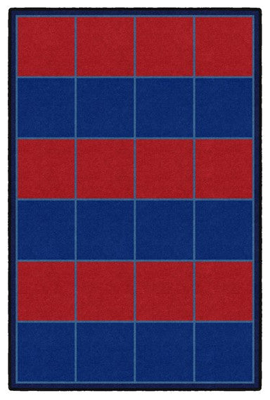 Flagship Carpets CW1200-22FS 4'x6' My Graphing Sorting Red/Blue Horizontal Rug