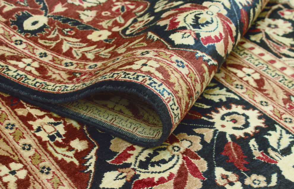 Pak-Persian Dannie Navy/Brown Rug, 9'0x11'6