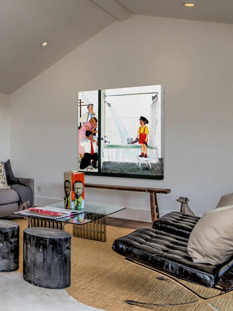 "Bath" Painting Print on Canvas by Curtis