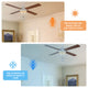52" Rustic Black Reversible Wood Ceiling Fan with Light and Remote Control
