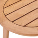 Lounge Side Table, Round, Wood, Brown Natural, Modern, Outdoor Patio Cafe Bistro