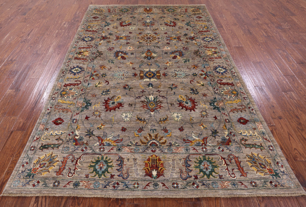 6' 7" X 10' 0" Hand Knotted Persian Tabriz Rug - Q12484