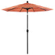 7.5' Black Push-Button Tilt Crank Aluminum Umbrella, Dolce Mango Sunbrella