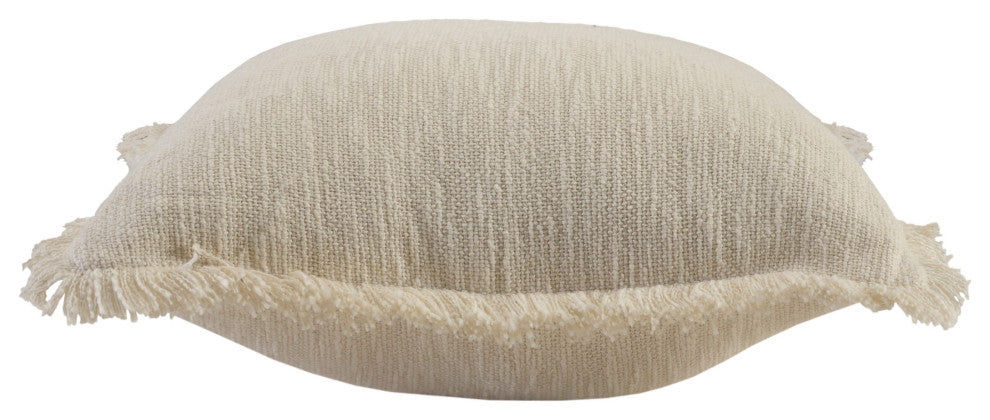 Solid Fringe Throw Pillow