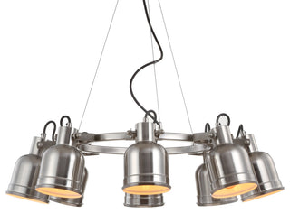 Liam Metal Led Pendant, Nickel, Nickel, Width: 26.5"
